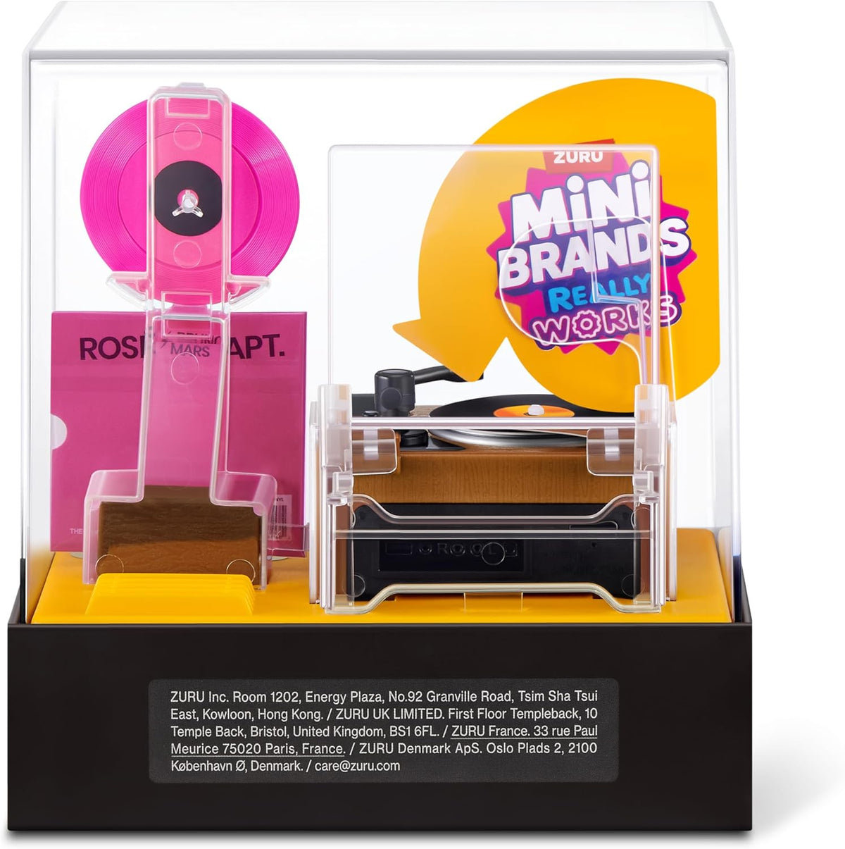 Mini Functional Record Player That Plays Real Music – ZURU Mini Brands Series 1 Really Works Vinyl Playset, Includes Vinyl Record & Stand, Collectible Toy for Kids, Gen Z & Adults